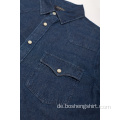 Herren Button-Down-Denim-Modehemden